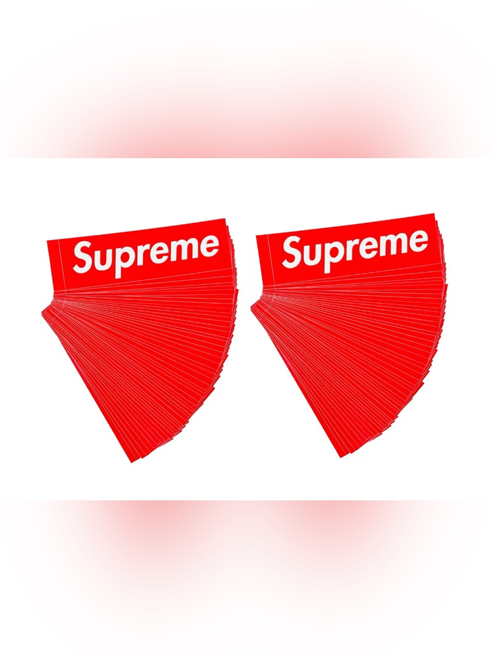 Supreme Red Box Logo 100 x Sticker Lot 100% authentic